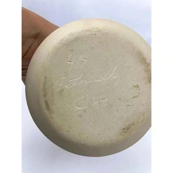 VTG Betty Selby 1988 Native American Southwest Art Pottery Feather Vase #415 - Picture 7 of 9